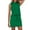 Green, variant on Women's European And Fashion Casual Stand Up Collar Sports Tennis Sleeveless Top Elastic Short Skirt Set