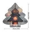 thumbnail image 7 of Metal Hanging Christmas Tree Wind Spinner - Festive Garden Decoration with Concentric Rings & Fireworks Design for Yard & Garden, 7 of 7