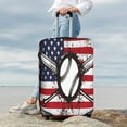 thumbnail image 7 of Haiem Vintage Baseball American Flag Pattern Luggage Cover Printed Suitcase Covers for Luggage Elastic Washable Suitcase Protector Fits 18-32 Inch Luggage-X-Large, 7 of 7