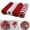 C506#Red, variant on Christmas Wrapping Paper Christmas, 4 Deco Mesh Ribbon 10 Inch X 30 Feet Each Roll Poly Metallic Foil Christmas For Wreath Decoration DIY Crafts Making Supplies(RedWhiteRedRed&White Stripes)
