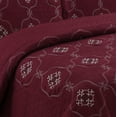 thumbnail image 3 of MarCielo 3-Piece Fully Quilted Embroidery Quilts Bedspreads Bed Coverlets Cover Set, White, Black, Emma(Queen Size, Burgundy), 3 of 7