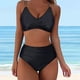 thumbnail image 4 of Augper Fashion Women's Sleeveless Solid Bikini Set Swimsuit Push-Up Padded Swimwear Swimsuit Beachwear, 4 of 8