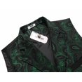 thumbnail image 5 of COOFANDY Paisley Vests for Men Victorian Suit Vest Gothic Tuxedo Vests Retro Vest, 5 of 6