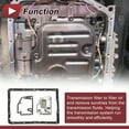 thumbnail image 3 of Unique Bargains 1 juego de kit de junta de filtro de transmisión para Toyota Tacoma 2002-2004 Kit de filtro de transmisión automática Número 3530335020 Tono plateado Metal, 3 of 7