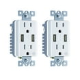 thumbnail image 2 of GE UltraPro Tamper-Resistant Dual USB Receptacle 4.0A White, 2pk – 37596, 2 of 7