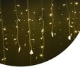 thumbnail image 5 of Cortina de hadas al aire libre Cadena de luz Iluminación de vacaciones 3.5m 92LED Copo de nieve Decoración del hogar Luces de Navidad a prueba de agua Yuarrent LED1782-06, 5 of 5