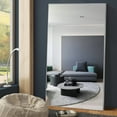 thumbnail image 6 of MAYEERTY 71"x31"x1" Aluminum Mid-Century Edged Rectangular Full-length Mirror with Bracket for Bathroom, Silver, 6 of 8