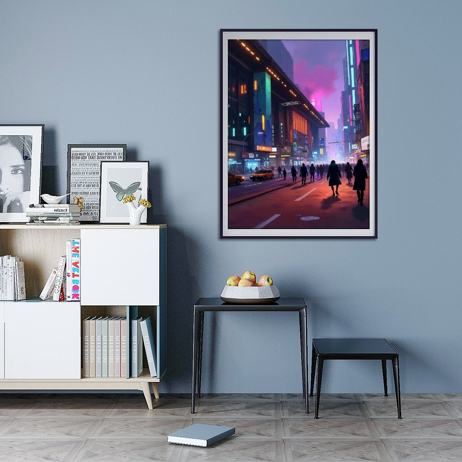 Diamond Art Kits for Adults - Cyberpunk Cityscape Print No.13 5D Frameless Dimond Painting Kit for Adults Beginner, Round Diamond Kits for Home Wall Decor, Gift for Women