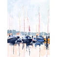 thumbnail image 2 of Scarvey, Emma 25x32 Gold Ornate Wood Framed with Double Matting Museum Art Print Titled - Watercolor Boat Club II, 2 of 4