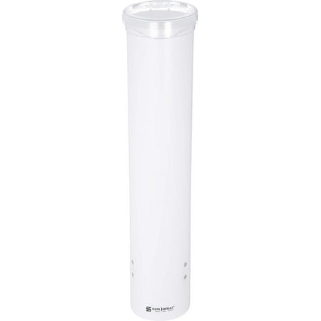 C4160WH Small Pull-Type Water Cup Dispenser, Fits 3 to 4-1/2 oz Cone Cups and 3 to 5 oz Flat Bottom Cups, White San Jamar - 16 (Hot Cup Water Dispenser Best Price)
