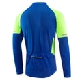 thumbnail image 2 of Men's Lightweight Cycling Jacket for Spring and Autumn - Windproof Outdoor Riding Top in Deep Blue, Size XXL, Moisture-Wicking Polyester with Reflective Accents and Multi-Pocket Design, 2 of 5