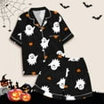 thumbnail image 3 of TZEWGL Night Suit For Kid Leisure Printed Button Collar Short Sleeved Top And Shorts 2Pcs Set Homewear For Infants size 18-24M, 3 of 4