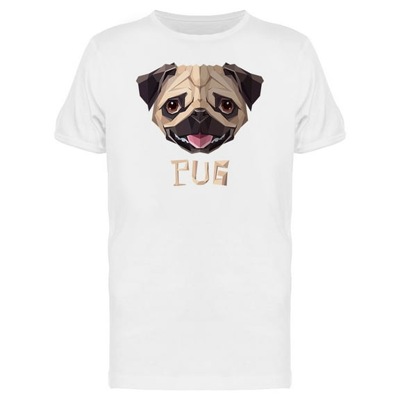 Low Poly Pug  T-Shirt Men -Image by Shutterstock, Male 4X-Large