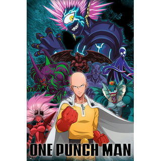 One Punch Manga Anime Poster Saitama Fan Art Picture Artwork Wallpaper,20 x  25 cm,Stretched And Ready To Hang