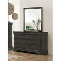 Homelegance 2147SG-6 Mayville Collection Mirror, Stained Grey - 38.25 x 0.75 x 38.25 in.