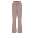 thumbnail image 3 of JUNWELL Linen Pants For Women High Waisted Pants Drawstring Elastic Business Casual Pants Work Pants Paper Bag Pants Loose Flowy Dress Pants Comfy Trousers Straight Pants With Pockets, 3 of 7