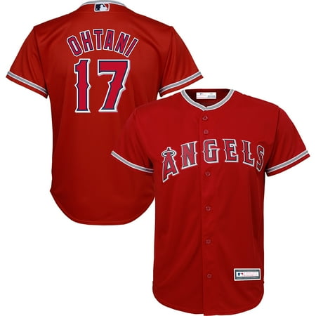 - Shohei Ohtani Los Angeles Angels Majestic Youth Alternate Cool Base Replica Player Jersey - Red