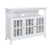 Convenience Concepts Big Sur Deluxe 55 inch TV Stand with Storage Cabinets and Shelf, White