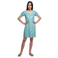 thumbnail image 2 of Moomaya Womens Button Placket Nursing Nightwear Printed Nightdress For Ladies, 2 of 6