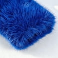 thumbnail image 5 of Men Cropped Fuzzy Jacket Winter Warm Coat Open Front Outerwear,Lapel Long Sleeve and Pocket Daily Casual Comfy Wear,Blue,XXL, 5 of 6