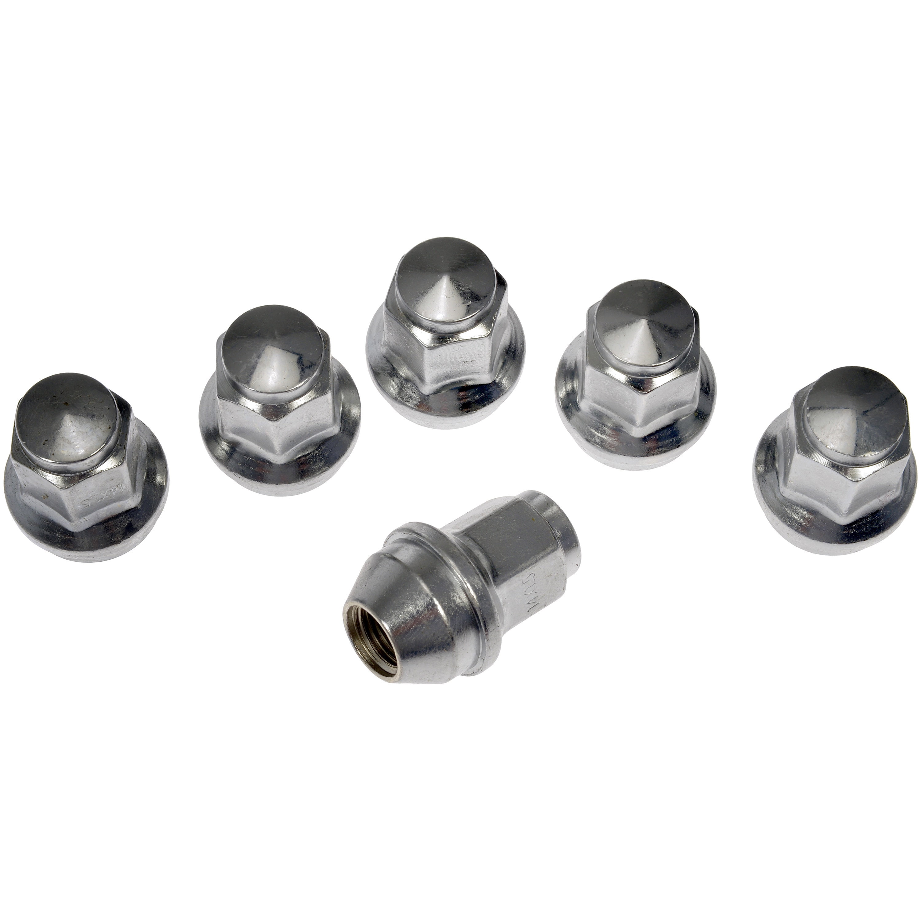 Dorman 611-008CD Wheel Lug Nut for Specific Ford / Lincoln Models, Chrome (Pack of 6)