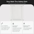 thumbnail image 3 of BalanceFrom Easy Walk-Thru Baby Safety Gate for 29.1”-33.8” Opening, 36” Tall, White, 3 of 12