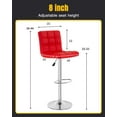 thumbnail image 7 of BestOffice Bar Stool with Adjustable Height, Red, Set of 2, 7 of 7