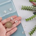 thumbnail image 2 of Dijes de loto huecos de plata de ley 925, 6 piezas, 3 estilos, colgantes de flor de loto, dijes colgantes, amuleto de buena suerte, 2 of 6