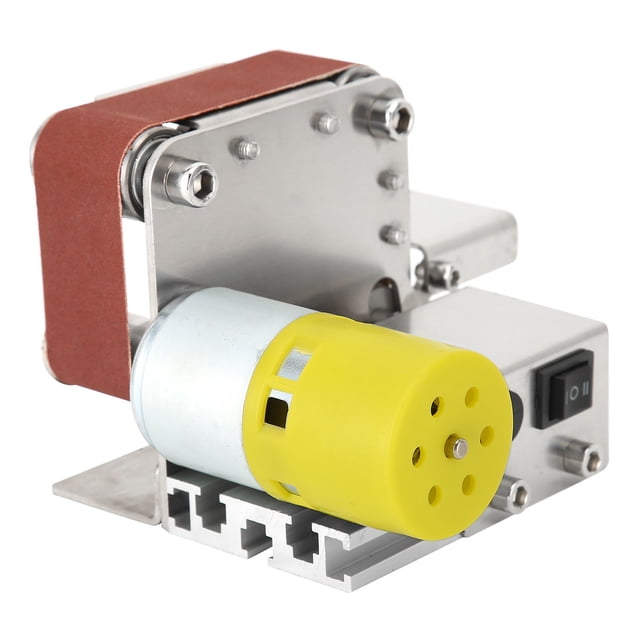 Haofy Mini Belt Machine,Abrasive Belt Machine,Mini Belt Machine Electric Polishing Grinding DIY Desktop Sander Accessories AC 110‑240V