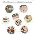 thumbnail image 2 of PhooArto Small Jewellery Box, Pizza and Skull Pattern Portable Travel Mini Jewelry Case for Women Leather Ring Organizer, 2 of 5