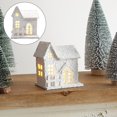 thumbnail image 2 of Christmas Village Houses with Led Light Wooden Christmas Village Sets Delicate White Snow Christmas Dollhouse Decor for Indoor Room Holiday Party Decor丨C, 2 of 9