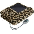 thumbnail image 1 of Beautyrest Brushed Long Fur Electric Throw Blanket, Ogee Pattern, 50 in x 60 in, Leopard, Heated Wrap, 1 of 2