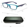 thumbnail image 4 of EYE ZOOM 2 Pack Rectangular Plastic Blue Light Blocking Reading Glasses, Blue +1.25, 4 of 6