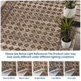 thumbnail image 5 of Assaile 8 x 10 ft Polyester Wool Spinning Light Brown Rectangular Hallway Bathroom Entryway Kitchen Office Foldable Border Printed Modern Washable Area Rug, 5 of 7