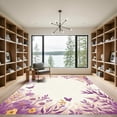 thumbnail image 2 of ODIKA 6'x9' Machine Washable Non-Slip Area Rug, Watercolor Purple High Traffic Rug, Purple, 1078504, 2 of 7