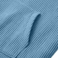 thumbnail image 5 of Fmbrln Mens Quarter Zip Sweatshirt Ribbed Stand Collar Long Sleeve Shirts Fall Winter Solid Color Fashion Casual Pullover Tops with Pocket Light Blue 2XL, 5 of 6
