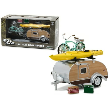 1947 Kenskill Tear Drop Trailer with Accessories Hitch and Tow Trailers Series 3 1/24 Diecast Model by (Best Teardrop Trailer 2019)