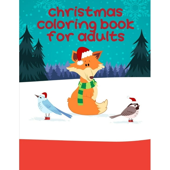 Big Animals: Christmas Coloring Book For Adults: Cute pictures with animal touch and feel book for Early Learning (Paperback)