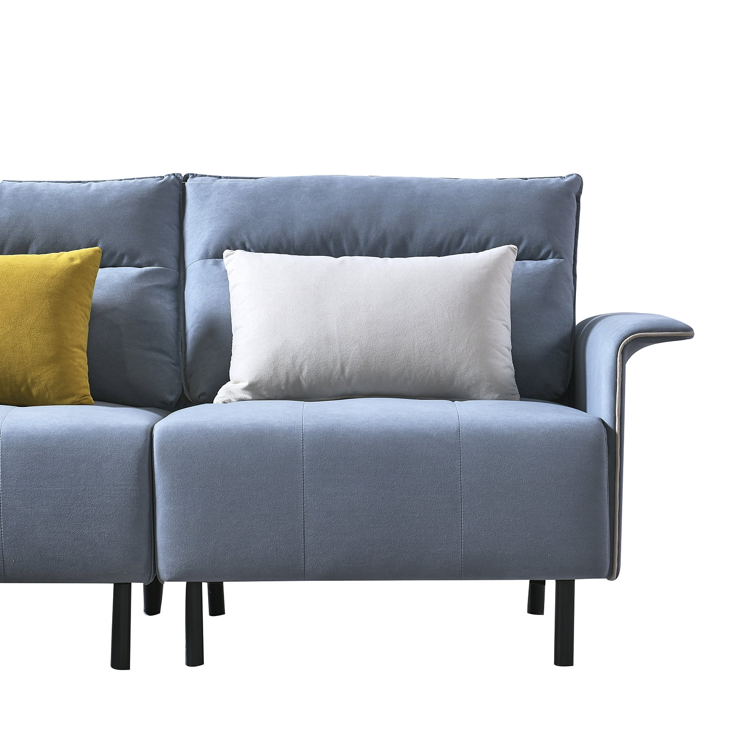 Kepooman Convertible Sectional Sofa Couch, L-Shaped Couch with Ottoman for Living Room, Blue & Grey Kepooman Convertible Sectional Sofa Couch, L-Shaped Couch with Ottoman for Living Room, Blue & Grey
