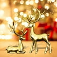 thumbnail image 5 of Christmas Reindeer Figurines Decorations, Ongmies Black & Gold Decorative Deer Statues, Multiple Color Options for Holiday Home Décor., Christmas Decorations Outdoor, 5 of 6