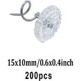 thumbnail image 2 of 200 Pieces Bed Skirt Pins Clear Heads Twist Pins Furniture Chair Pads Glide Nails, 2 of 5