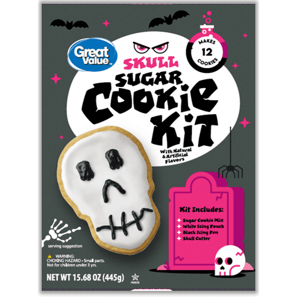 walmart.com | Great Value Skull Sugar Cookie Baking Kit, 15.6 oz