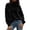 Black, variant on Azrian Women’s Turtleneck Pullover Top,Loose Fit Long Sleeve Sweatshirt Sizes S-2XL