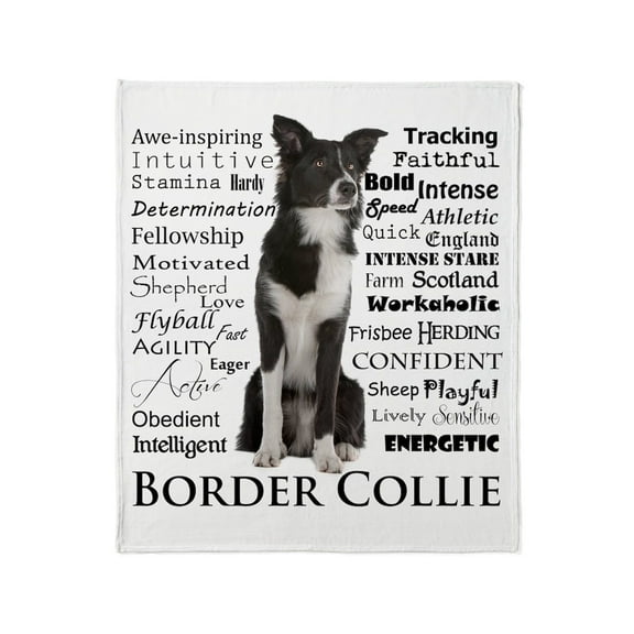 CafePress - Border Collie Traits Throw Blanket - Soft Fleece Throw Blanket, 50"x60" for All Ages