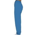 thumbnail image 4 of Capreze Ladies Two Piece Outfit Solid Color Tracksuit Set V Neck Jogger Sets Loose Fit Sweatshirt And Sweatpant Long Sleeve Sweatsuits Blue 2XL, 4 of 5