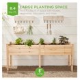72x23x30in Raised Garden Bed, Elevated Wood Planter Box Stand for