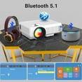 thumbnail image 2 of Mini Bluetooth 5.1 Projector with 100" Projector Screen, Full HD 1080P 170" Display Supported, 2 of 5
