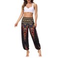 thumbnail image 1 of Txlixc Pantalones de entrenamiento para mujer, estampado digital bohemio, pantalones de yoga sueltos con lado dividido Txlixc Estilo de ocio, 1 of 9