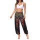 thumbnail image 1 of Txlixc Pantalones de entrenamiento para mujer, estampado digital bohemio, pantalones de yoga sueltos con lado dividido Txlixc Estilo de ocio, 1 of 9