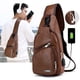 thumbnail image 1 of Feimajia - Bolso bandolera para hombre y mujer, tipo bandolera, con orificio para auriculares, ideal para senderismo, acampada y excursiones al aire libre., 1 of 8